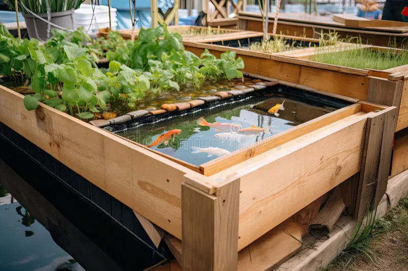 close up aquaponics system water flowing fish swimming created generative ai 275758493-veterans-ptsd-cure