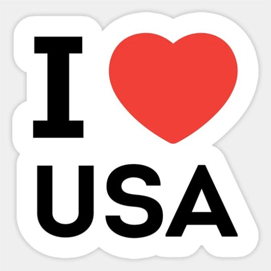 I LOVE U.S.A. Sticker