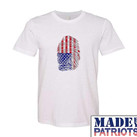 USA Fingerprint Short Sleeve Shirt Unisex