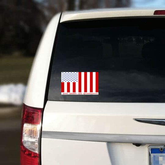 U.S.A. Civil Peace Flag Sticker 5" x 3" Decal